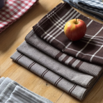 Virtuviniai rankšluosčiai „Urban Kitchen Towel“. Virtuviniai rankšluosčiai. Virtuvinis rankšluostis su pilku pagrindu ir rudomis linijomis
