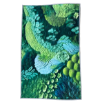 Vonios kilimėlis „Rectangle Gouache“. Vonios kilimėliai, 50x80 cm. Sodrios žalios spalvos vonios kilimėlis, primenantis gyvybingą miško paklotę.