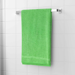 Vonios rankšluostis „Green Economic Towel“. Rankšluosčiai, 60x35 cm, 100x45 cm. Ryškiai žalias rankšluostis su minimalistine juostele apačioje