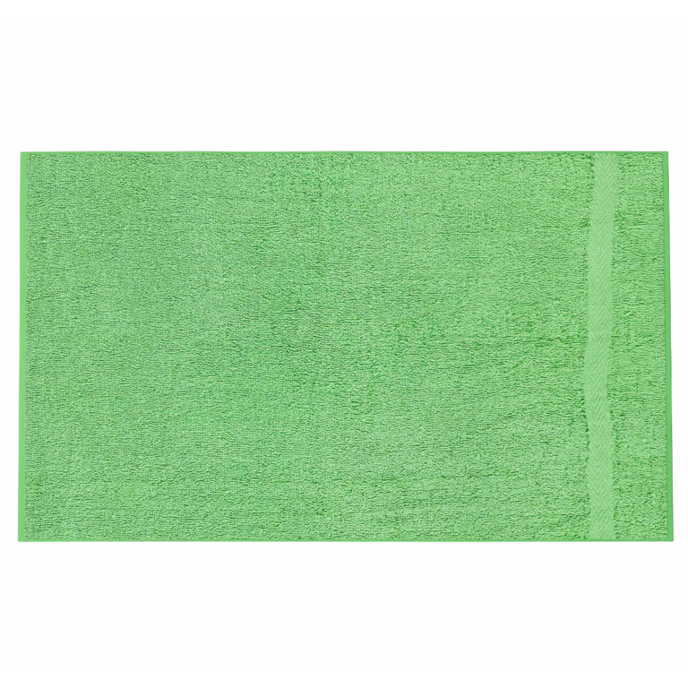 Vonios rankšluostis „Green Economic Towel“. Rankšluosčiai, 60x35 cm, 100x45 cm. Tekstūruotas žalias rankšluostis be išraiškingų raštų