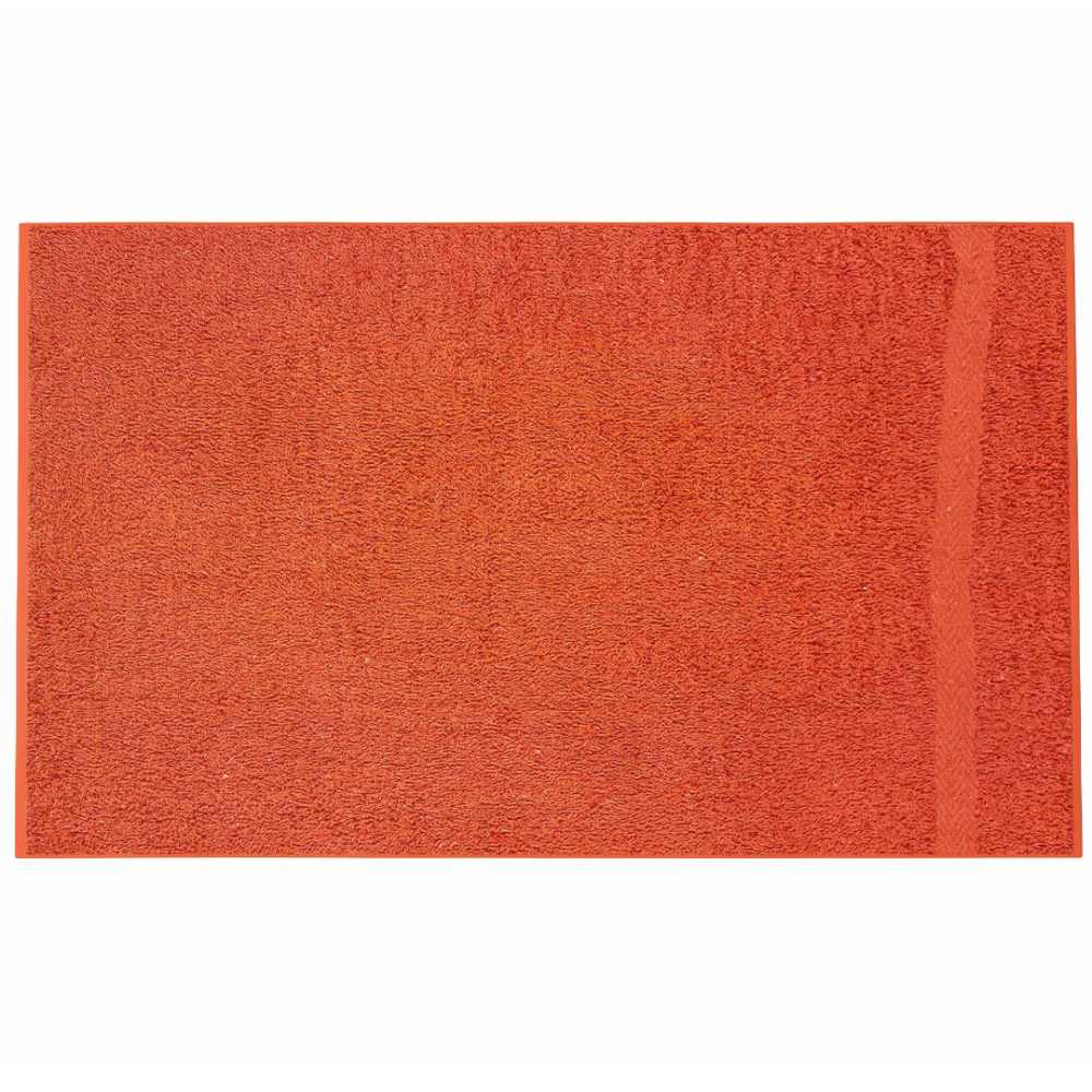 Vonios rankšluostis „Orange Economic Towel“. Rankšluosčiai, 60x35 cm, 100x45 cm. Ryškiai oranžinis rankšluostis minimalistiniu stiliumi.