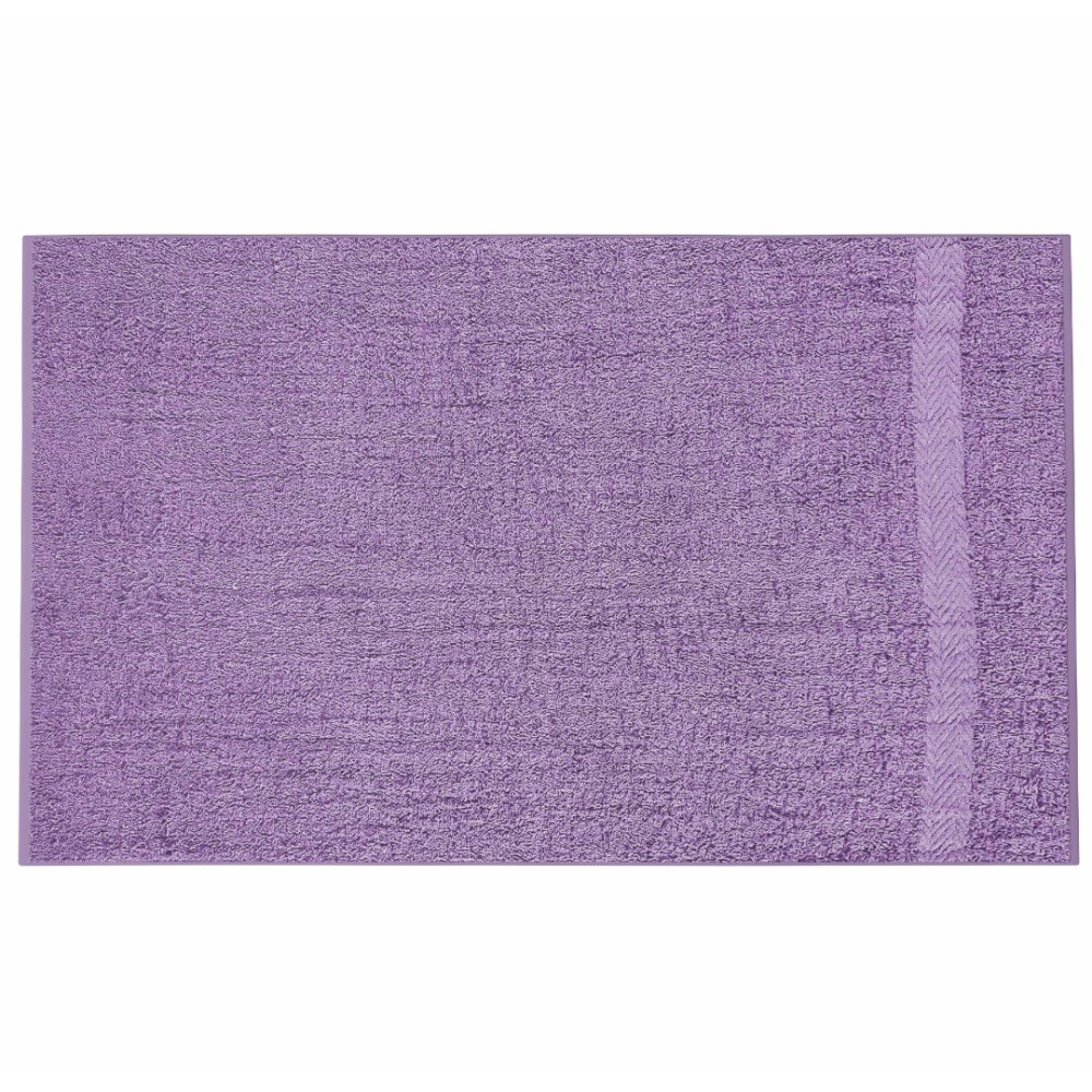 Vonios rankšluostis „Purple Economic Towel“. Rankšluosčiai, 60x35 cm, 100x45 cm. Minimalistinis violetinis rankšluostis moderniame vonios interjere