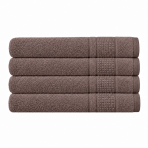 Vonios rankšluostis „Royal Brown towel“, 70x140 cm. Rudas vonios rankšluostis su subtiliu reljefiniu raštu.
