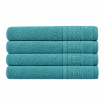 Vonios rankšluostis „Royal Turquoise towel“, 70x140 cm. Turkio spalvos vonios rankšluostis su subtiliu reljefiniu raštu.