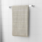 Vonios rankšluostis „Terry Cream“. Rankšluosčiai, 50x90 cm, 70x140 cm. Elegantiškas kreminės spalvos medvilninis vonios rankšluostis, sukurtas patogumui ir maksimaliam sugeriamumui, puikiai tinka gaivinančiam dušui.