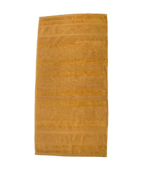 Vonios rankšluostis „Terry Mustard“. Rankšluosčiai