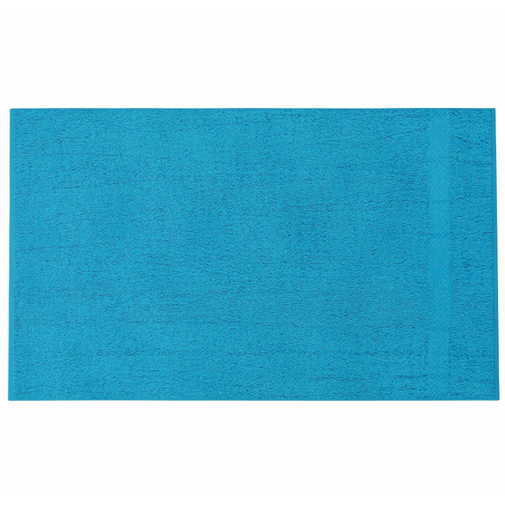 Vonios rankšluostis „Turquoise Economic Towel“. Rankšluosčiai, 60x35 cm, 100x45 cm. Turkio rankšluostis pakabintas vonios sienoje, suteikia gaivos pojūtį