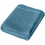 Vonios rankšluostis „Waterloo Economic Towel“. Rankšluosčiai, 60x35 cm, 100x45 cm. Blyškus žydras ir blizgus rankšluostis be raštų